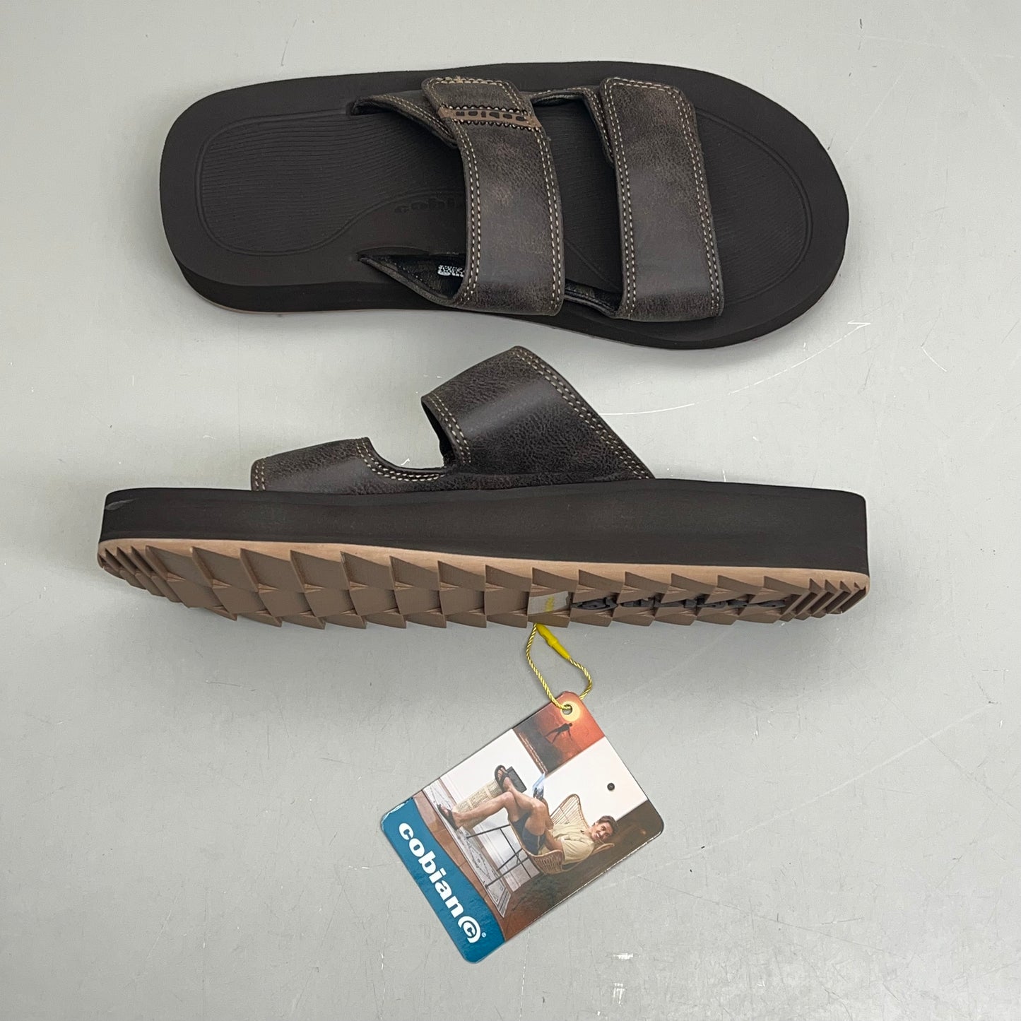 COBIAN Trestles Trek Slide EVA Top Sole Men's Sz 13, 46 Eu Chocolate TTS24-201-13