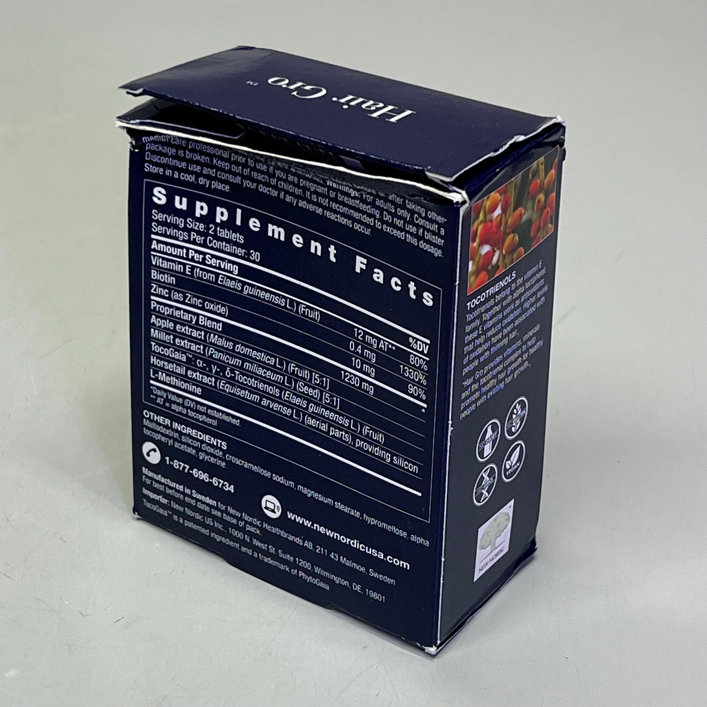 NEW NORDIC (60 TA BLETS) Hair Gro Healthy Grow/Nourishes Thinning Hair BB 05/27