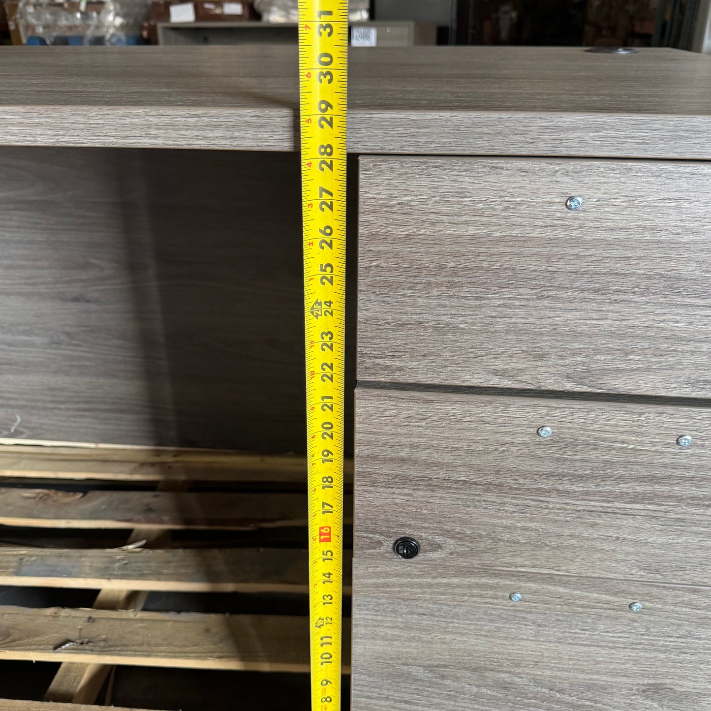 ZA@ Pallet of LORELL Double Pedestal Desk Sz 29.5"W x 65"L x 29"H - LLRPD3066DPGE (AS-IS, Damaged)