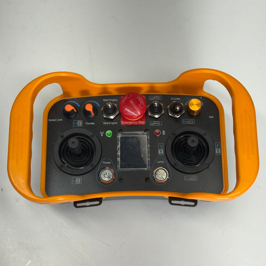 Heavy Machinery Radio Remote Control Belly Box for Concrete Pumps & Cranes Sz 7"L x 5"W x 5"H Orange