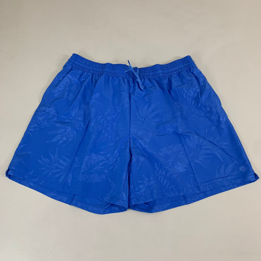 RAYA SUN Stretch Swim Style Shorts W/ Flower Design Women's 2X Blue/Gray