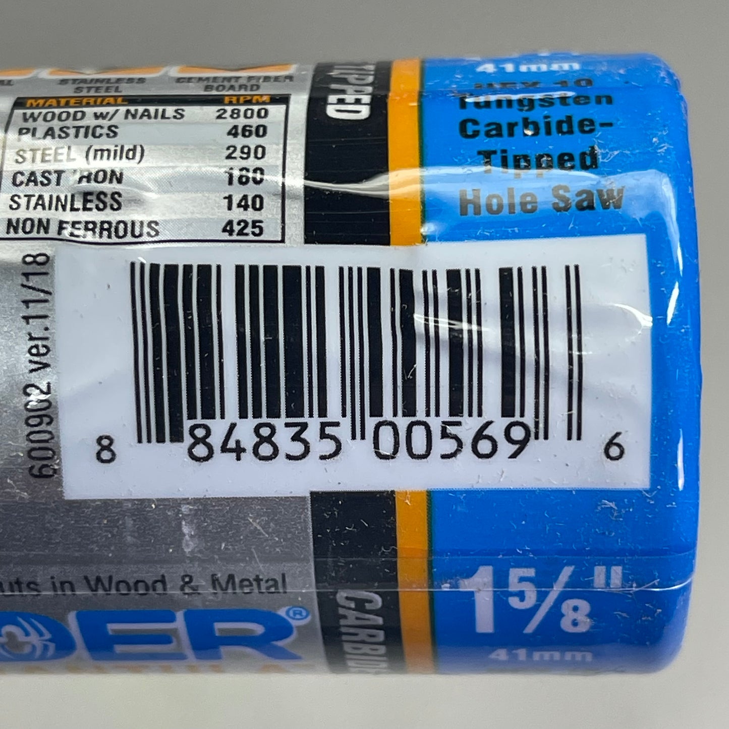 TARANTULA Spyder Carbide Tip Hole Saw 1-5/8" Black 600902