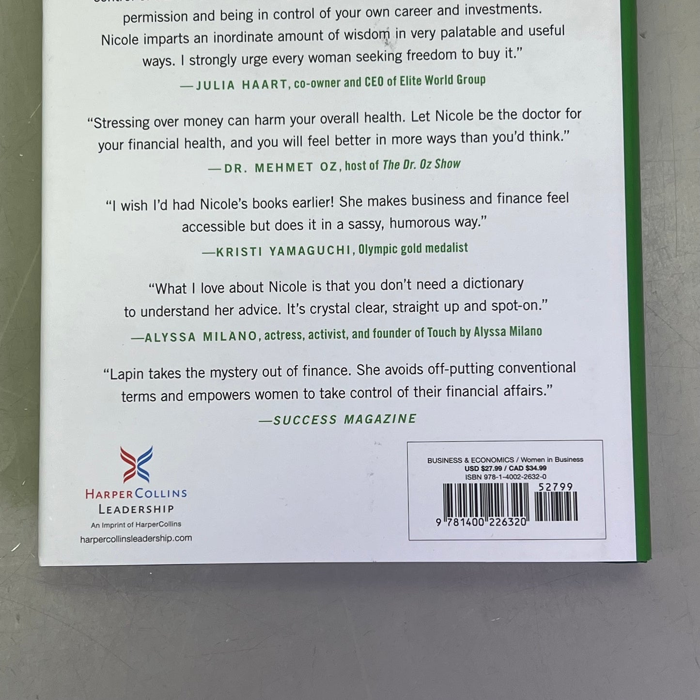 MISS INDEPENDENT A Simple 12-Step Plan For Success By Nicole Lapin Hardback Book