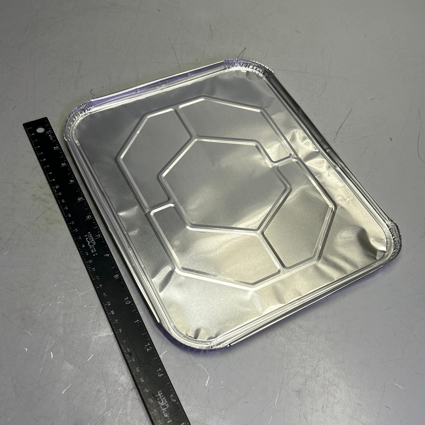 ZA@ WESTERN PLASTICS (100 PACK) Half Steam Foil Lid Chrome 5001