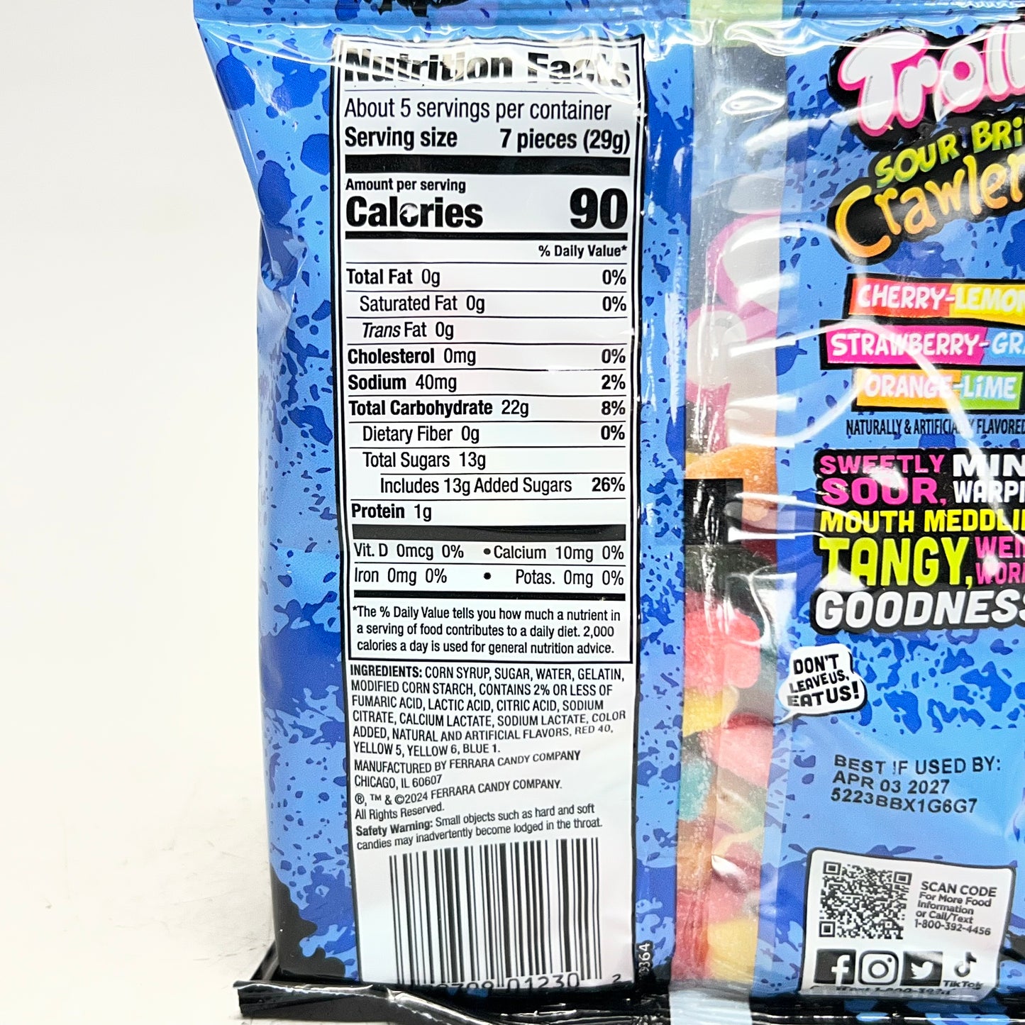 TROLLI (12 PACK) Gummy Candy, Sour Flavor 5 oz Various 03851 BB 04/27