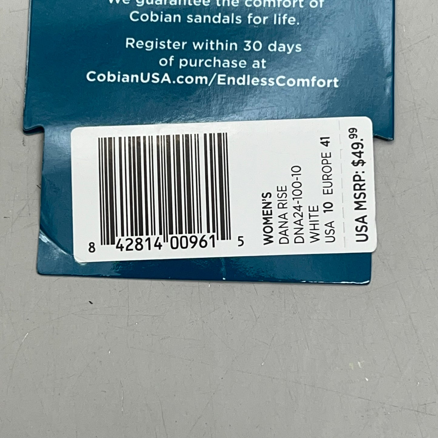 COBIAN Dana Rise Elevated Flatform Style Slide Women's Sz 10 White DNA24-100-10