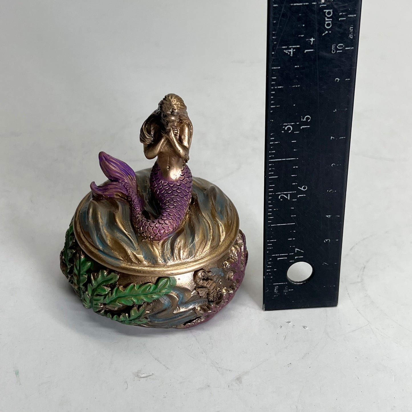 SUMMIT COLLECTION Decorative Art Nouveau Mermaid Box Collectable Multicolor