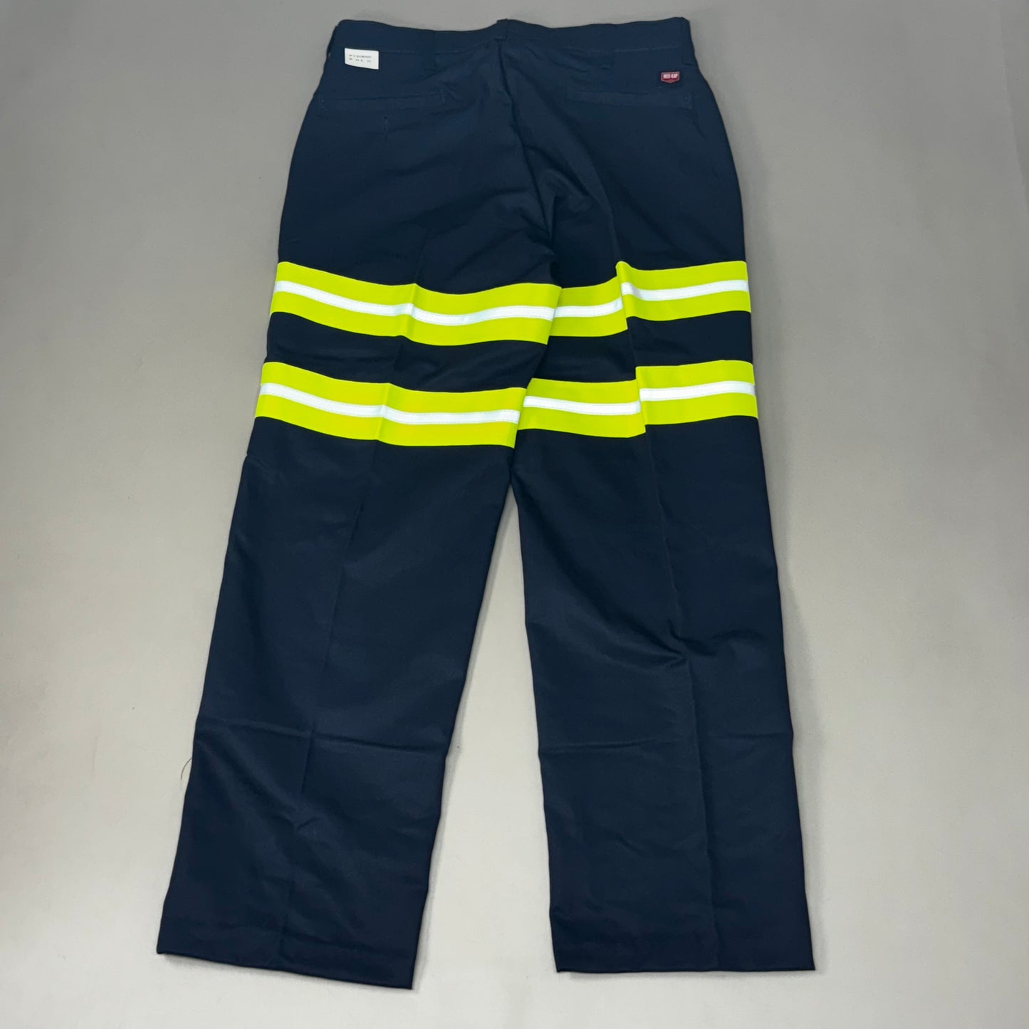 RED KAP Enhanced Visibility Industrial Pant Mens Sz 34 Reflective/Blue PT20-EHV