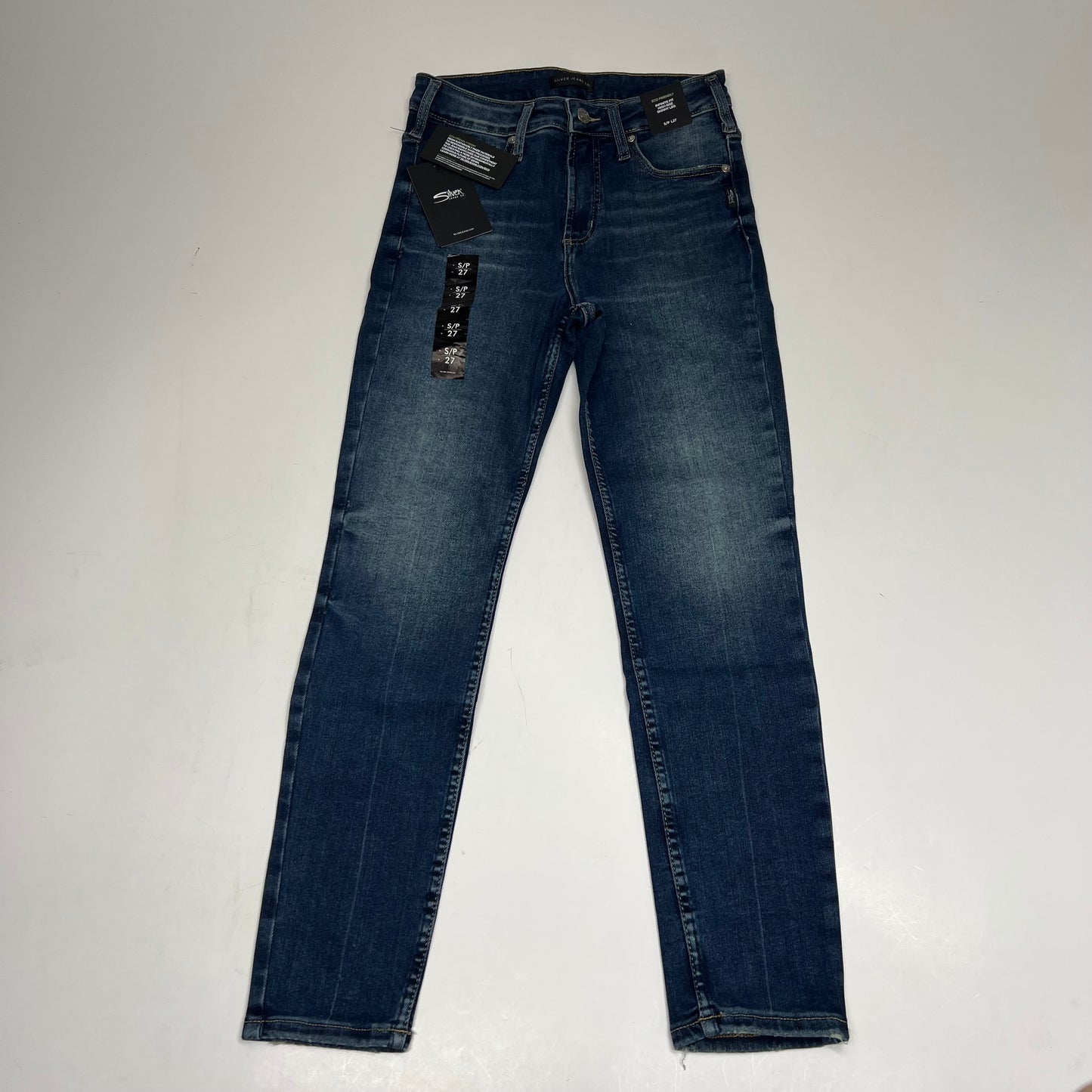 SILVER JEANS CO. Infinite Fit High Rise Skinny Leg Jean Women's Sz S/L27 Indigo