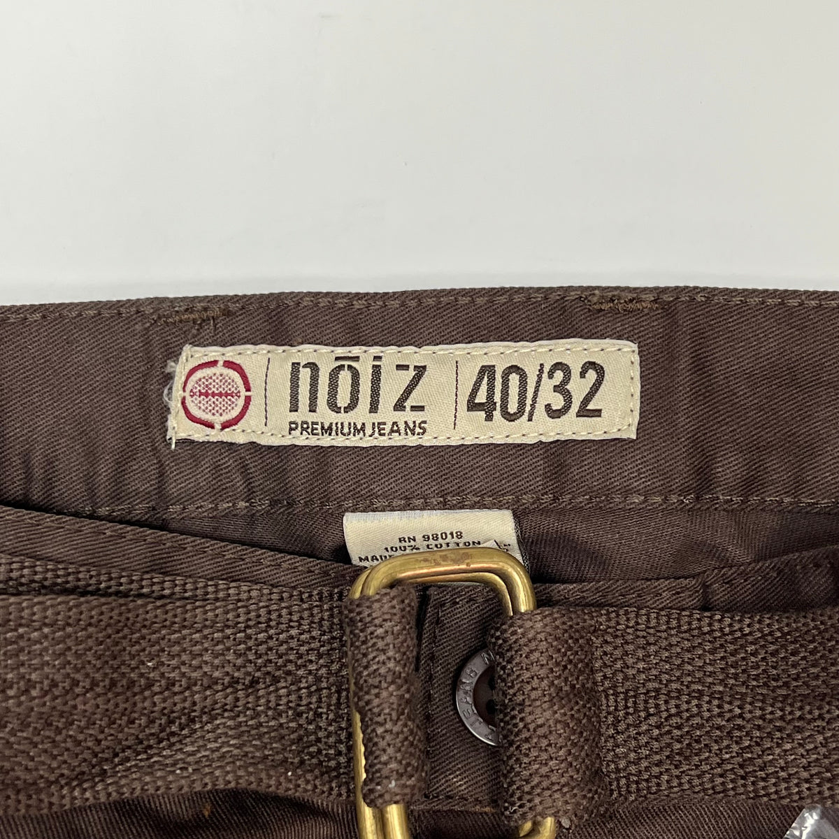 NOIZ Premium Jeans Cargo Pants W/ Belt Men's Sz 40/32 Brown KP610M