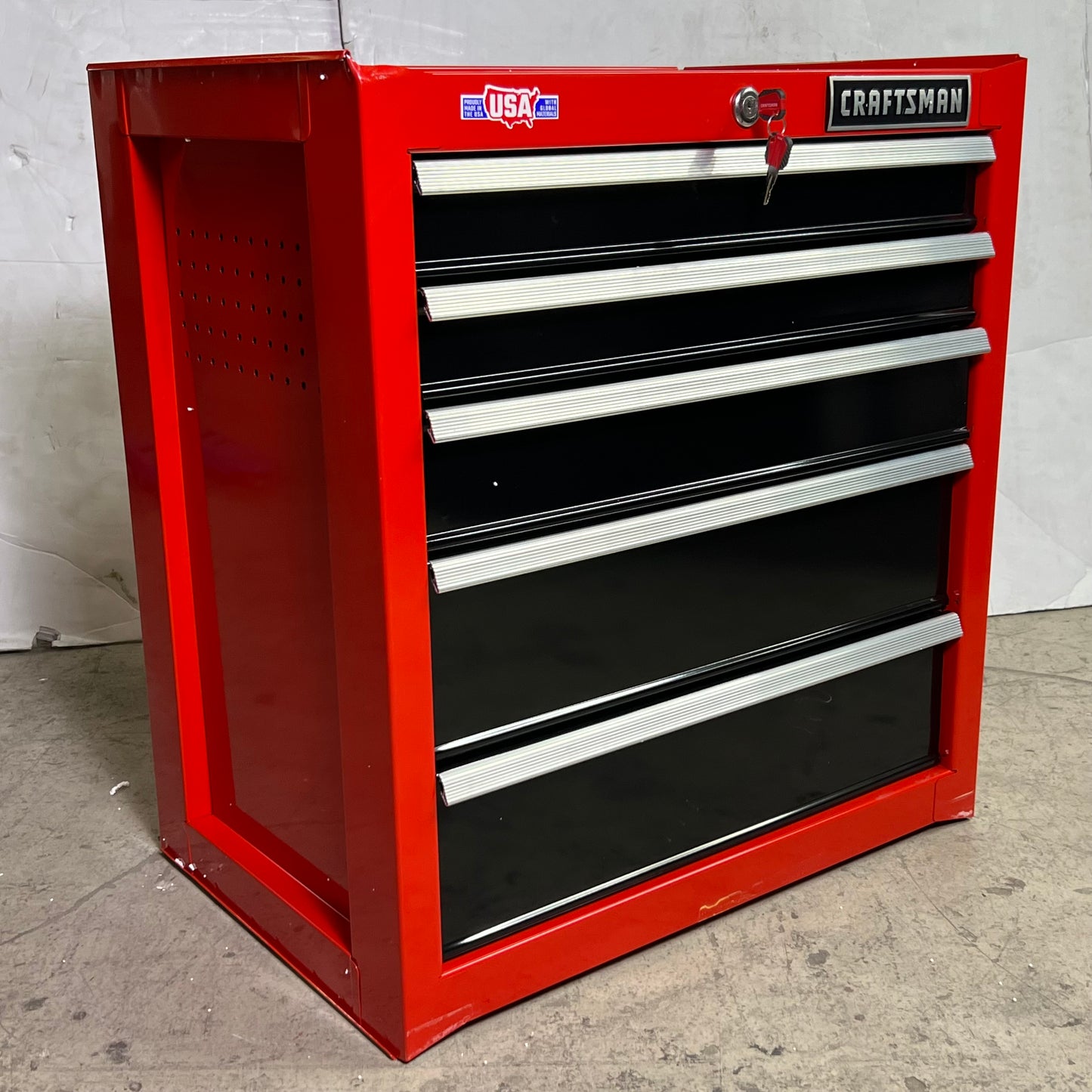 ZA@ CRAFTSMAN 2000 Series 26-in W x 36.5-in H 5-Drawer Steel Rolling Tool Cabinet (Red) CMST98264RB (AS-IS, A Little Damage)