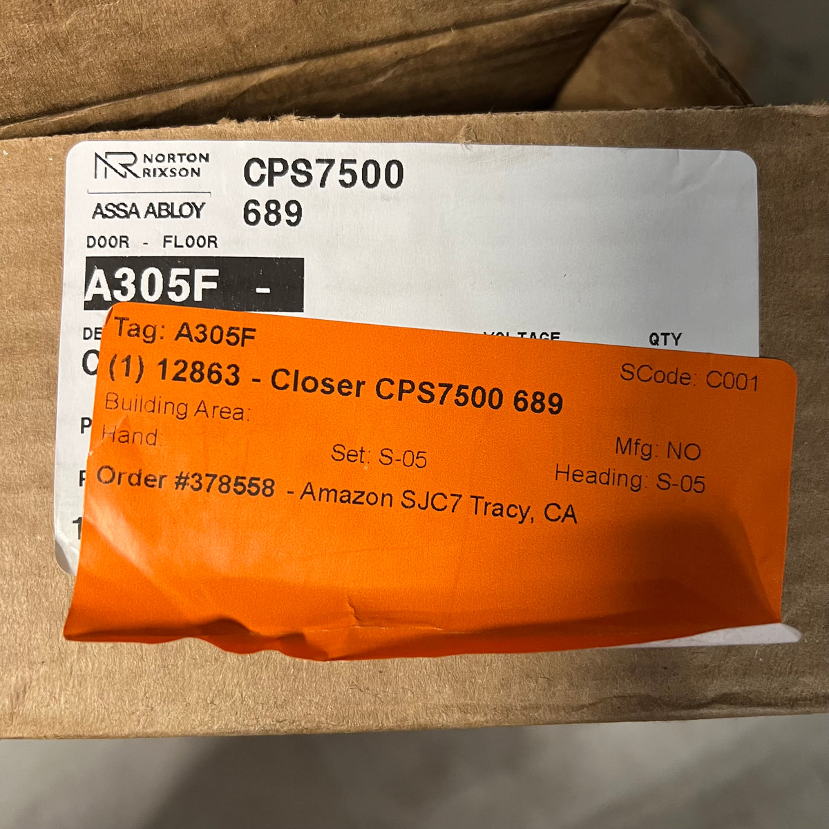 ASSA ABLOY Norton Rixson Door Controls Closerplus Arm Silver CPS7500 689
