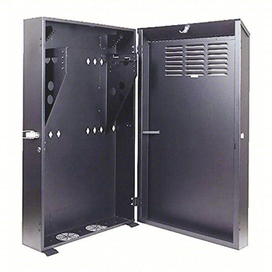 VIDEO MOUNT PRODUCTS Vertical Wall Cabinet 42-3/4"H x 25-5/8"W x 9-3/4"T, Black ERVWC-5U36