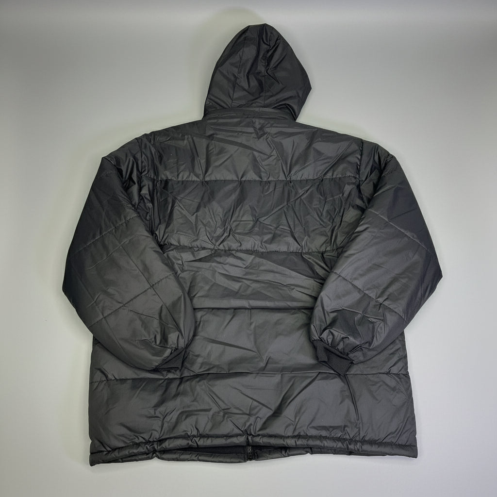 REVESS Fleece Lined Stripe Quilt Coat W/ Detachable Hood Men's Sz 3X Black