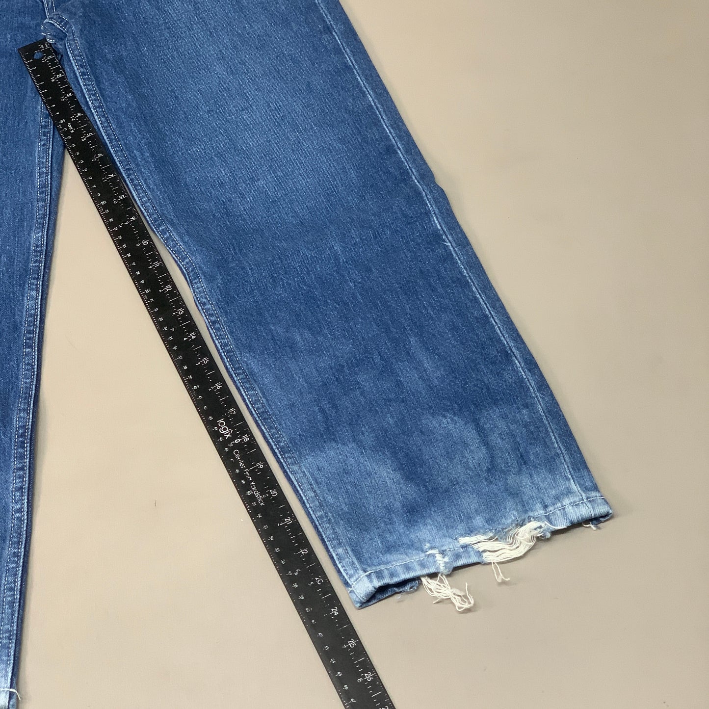 ETICA Tyler Vintage Straight Crop Jeans 100% Cotton Shipwreck Size 24 EW178114A