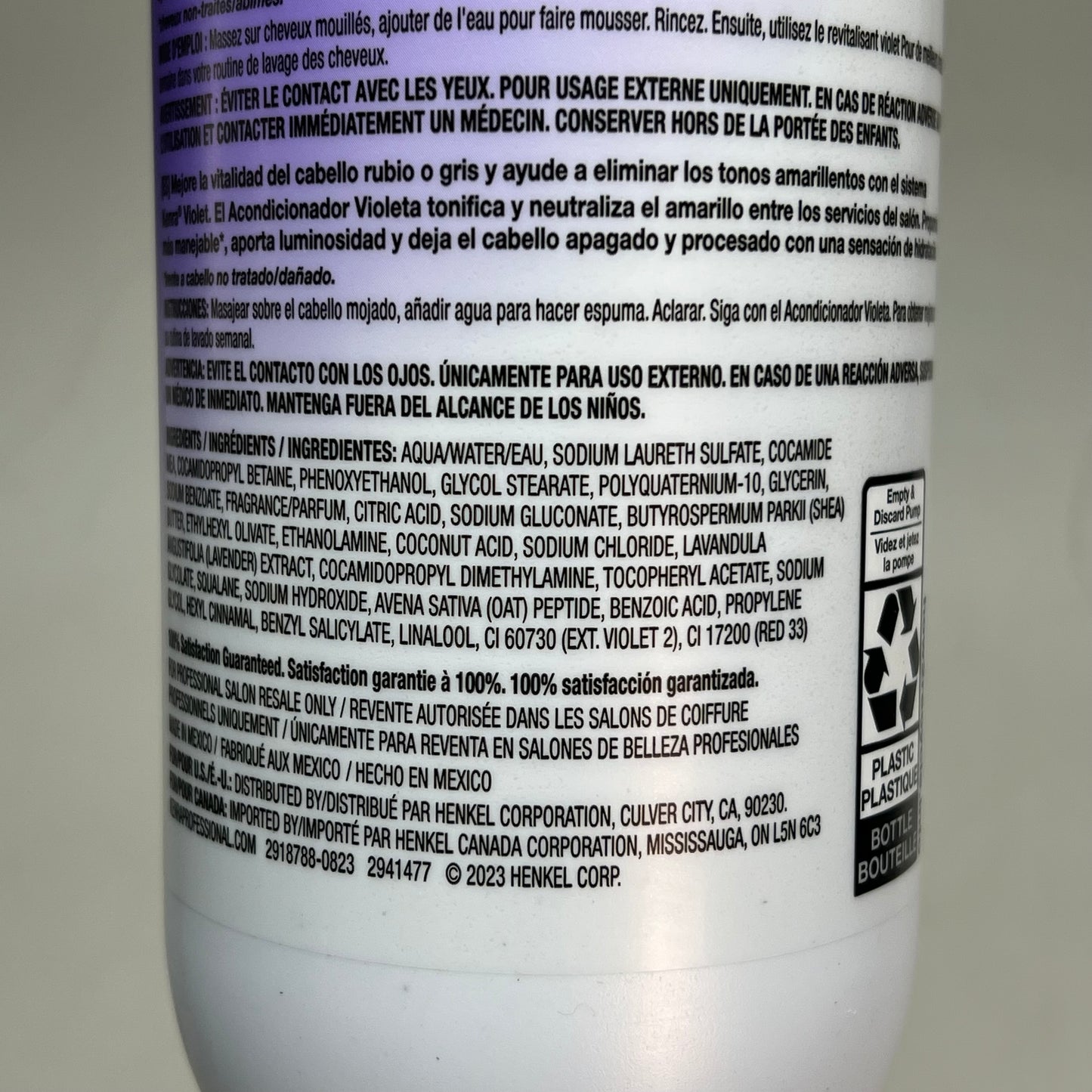 KENRA Violet Shampoo For Enhancing Blonde Vibrancy Eliminating Brass 33.8 oz