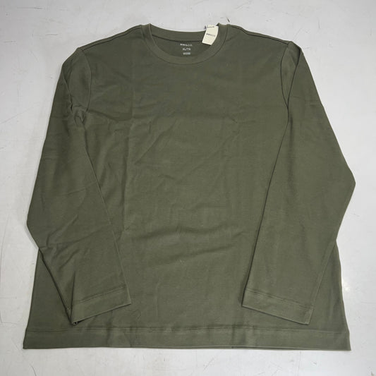RW & CO Long-sleeve Crew-neck Tee Classic Fit Men's Sz XL Crisp Green 492216