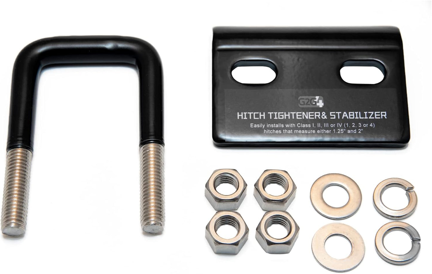 G2G4 Trailer Hitch Tightener Stainless Steel Anti-Rattle Clamp 1.25" to 2" Hitch