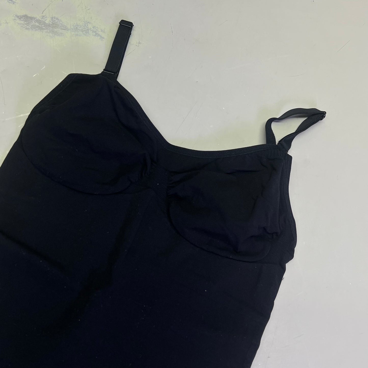 LUXMERY Breathable Stretch Fabric Low Back Sculpting Body Suit Sz XL Black