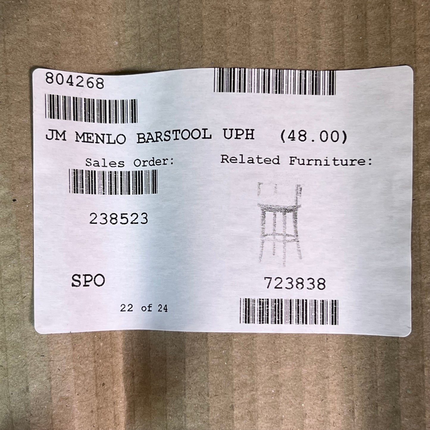 PALECEK Menlo Distressed Swivel Barstool 22"W x 22"L x 41"H Blue 723838