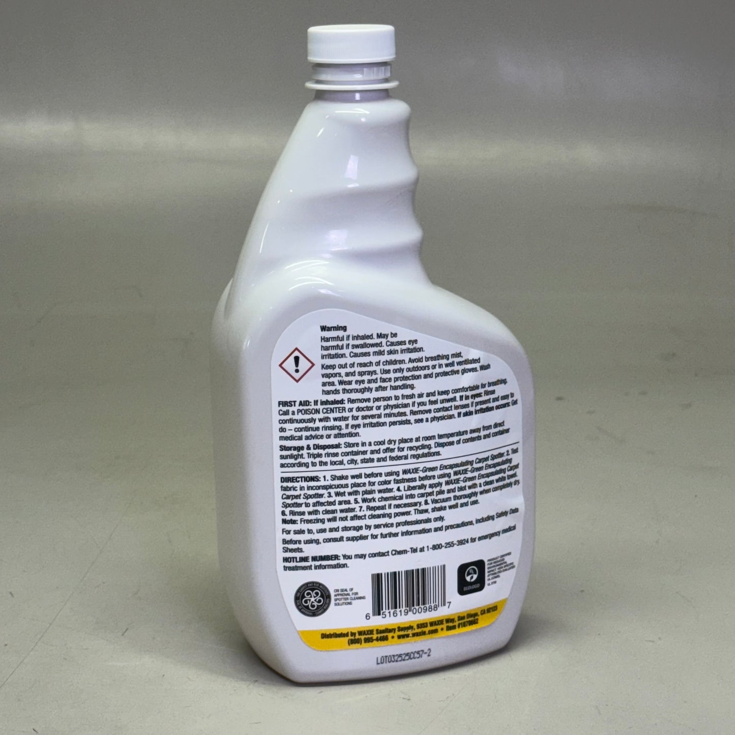 WAXIE-GREEN Encapsulating Carpet Spotter 32 fl oz White 1070662