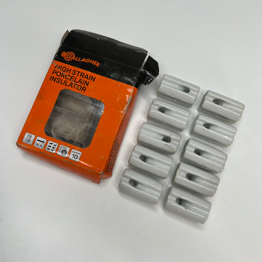 ZA@ GALLAGHER (10 PACK) Porcelain High Strain Fire Resistant Insulator White G69203 (As-Is)