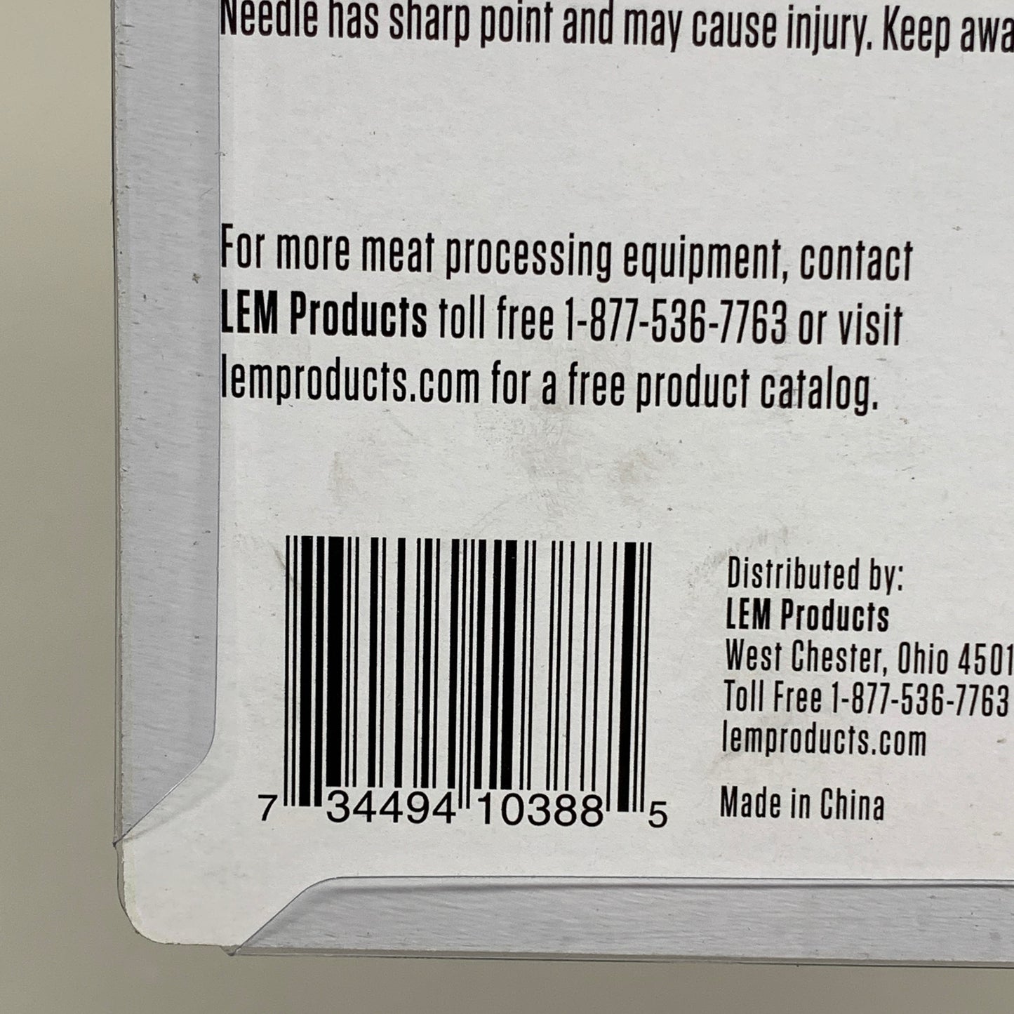 LEM (2 PACK) Meat Injector With 2 Needles 2 oz Capacity 388