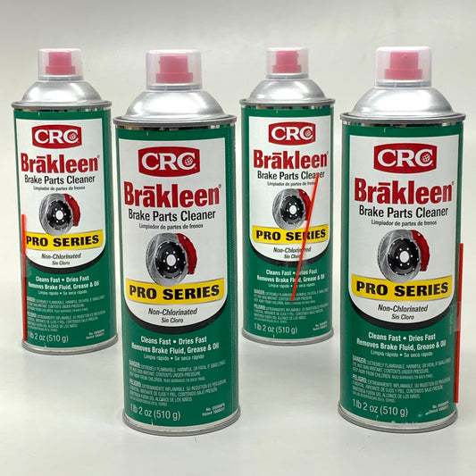 CRC (4 PACK) Brakleen Brake Parts Cleaner Pre Series Non-Chlorinated 1 LB 1008011