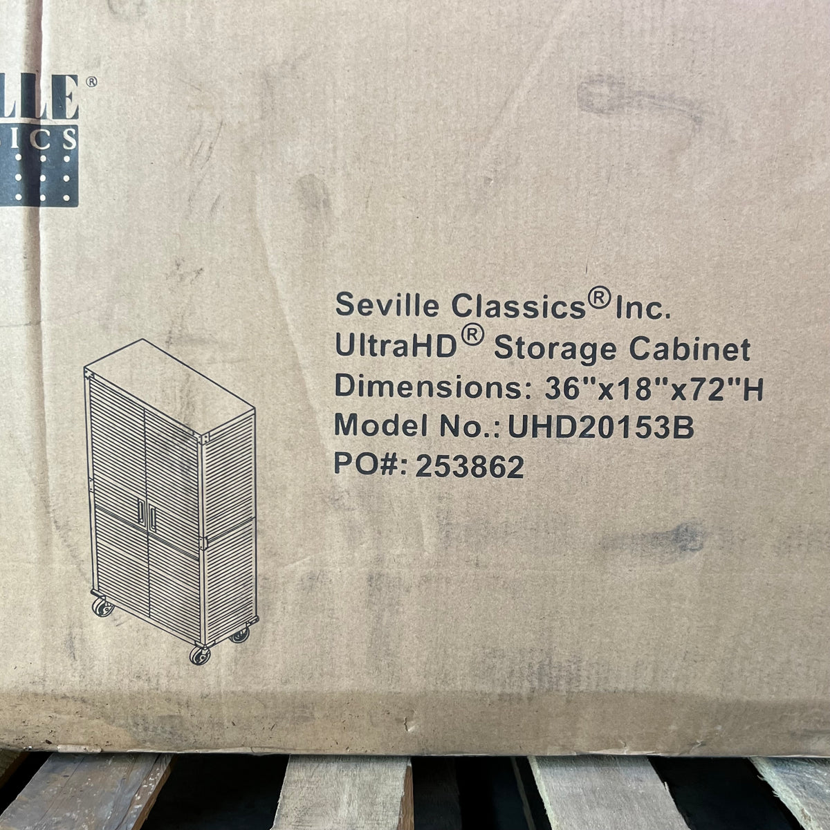 SEVILLE CLASSICS UltraHD Storage Cabinet Sz 36" x 18" x 72"H - Red UHD20153B