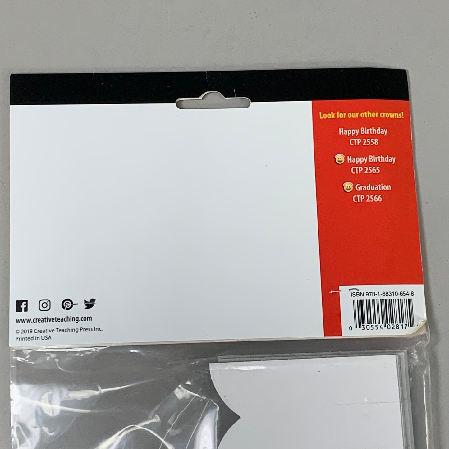 CREATIVE TEACHING PRESS (30 PACKS) Happy Birthday Crowns Party Supplies 24" 2817
