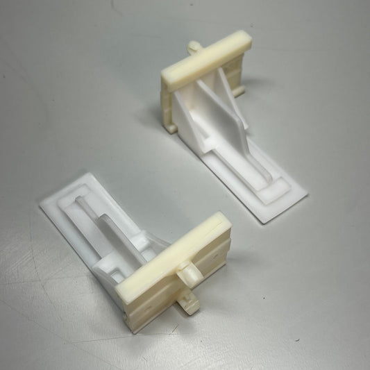 TENN-TEX PLASTICS  (400 CASE) Undermount Dowelled Brackets 47mm-51mm White C-316