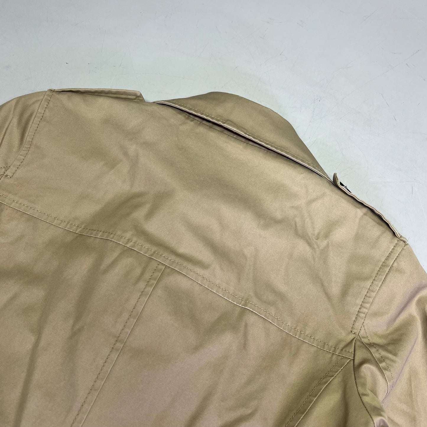 BANANA REPUBLIC Flared Trench Coat 100% Cotton Shell  Women's Sz XS Coconut Husk