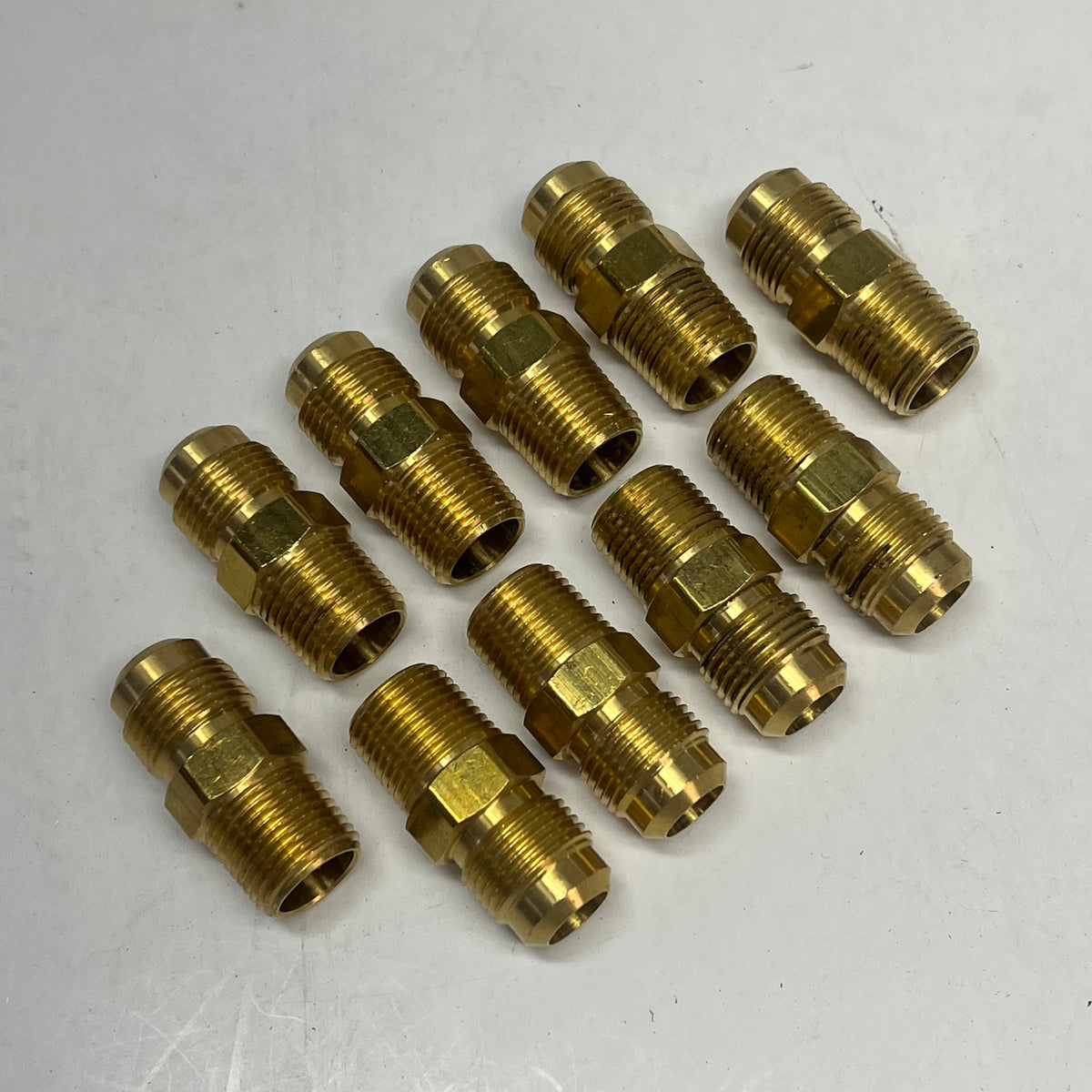 NABCO (10 PACK) 408 Half Union Adaptor Male Flare  5/8 x 1/2 Brass 311284767