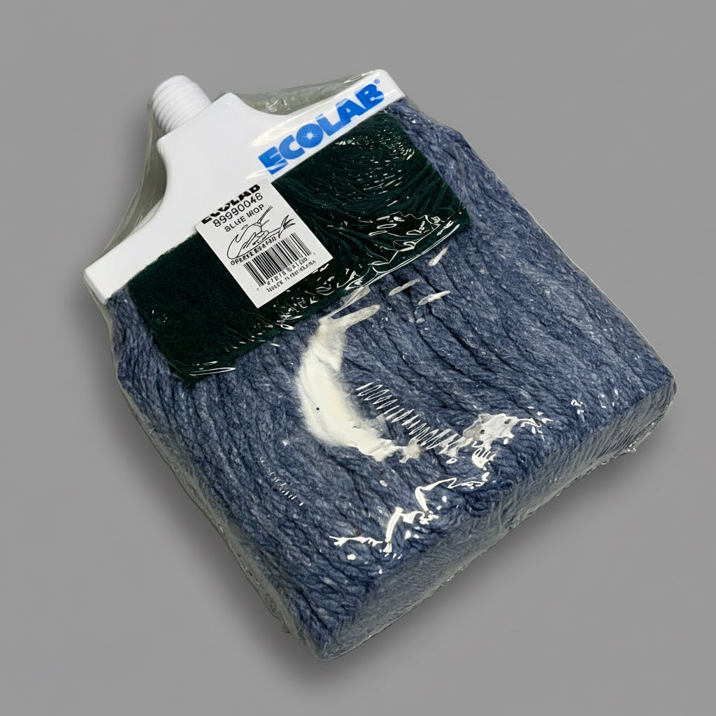 ECOLAB Grease Beater Mop Head 2X More Absorbent Than Conventional Mops Blue 89990046