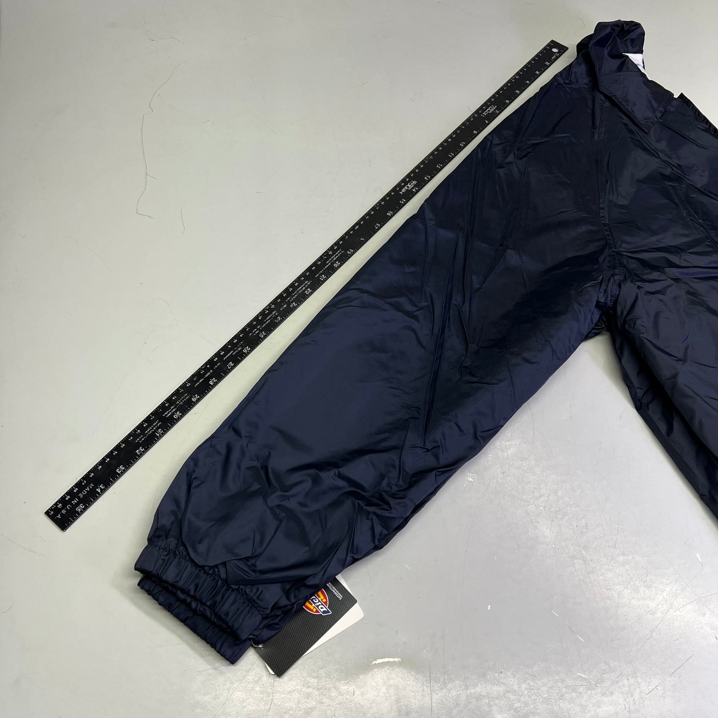 DICKIES Snap Front Nylon Jacket Water Resistant Men's Sz L Dark Navy 76242DN