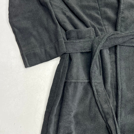 NORDIK RECOVERY Retreat Robe Ultra Plush Terry One Size Black BR-BL-1FA