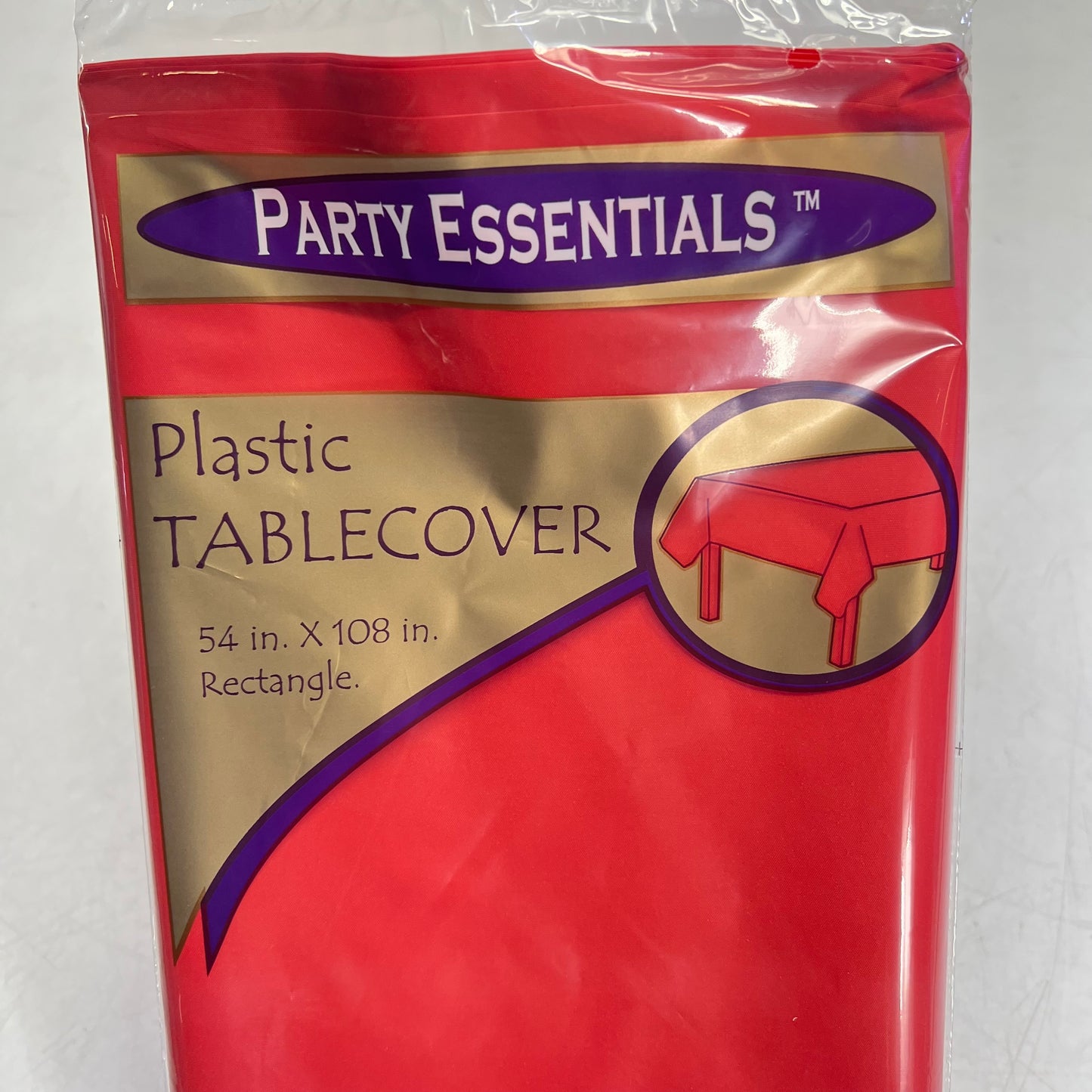 ZA@ PARTY ESSENTIALS (6 PACK) Plastic Table Covers 54"x108" Red 54108RD