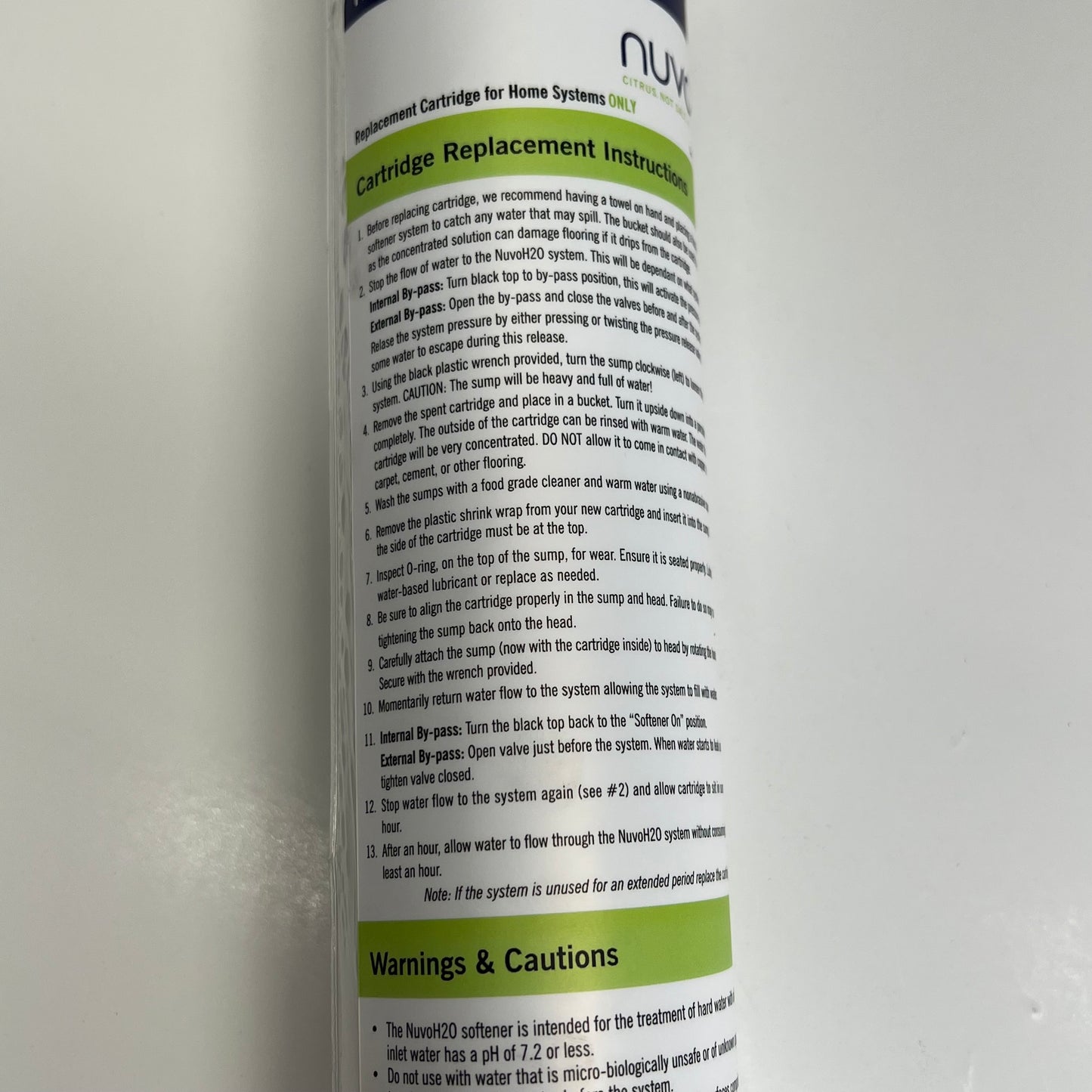 NUVO H2O Home Water Softener System Cartridge Homes up to 1,500 sqft HHP-2516