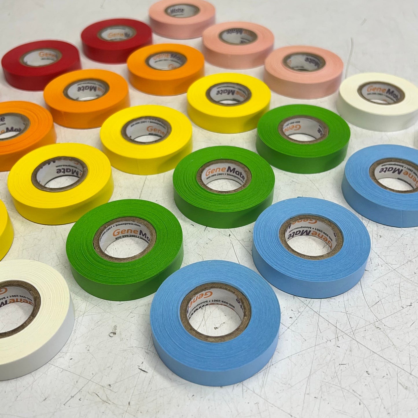 GENE MATE (24 PACK) Labeling Tape Extremely Durable  1/2"x500" Rainbow L-3000