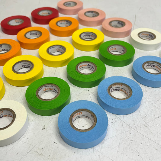GENE MATE (24 PACK) Labeling Tape Extremely Durable  1/2"x500" Rainbow L-3000