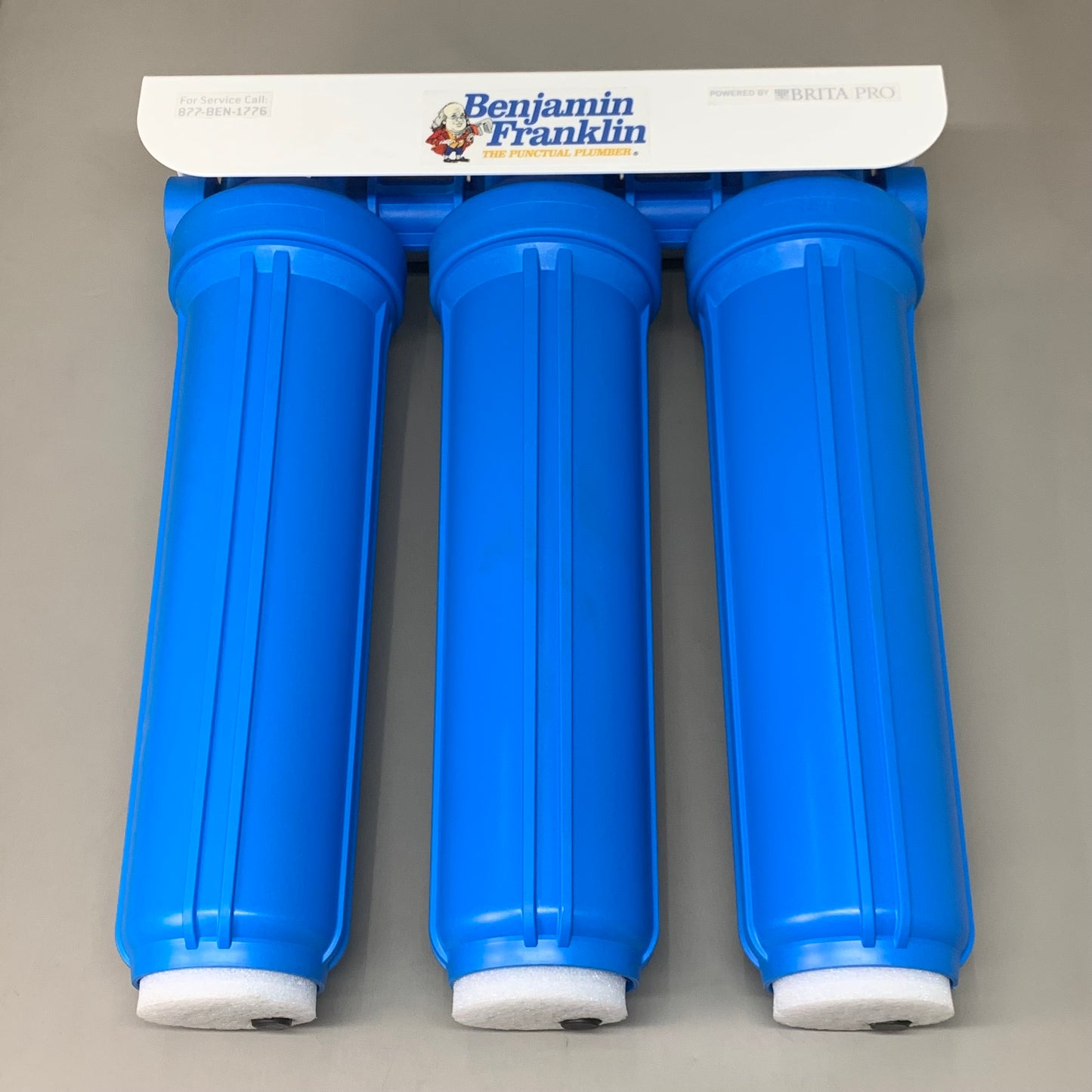 BRITA PRO Benjamin Franklin 3 Stage Whole House Water Filter System W/ 3 20" Filters