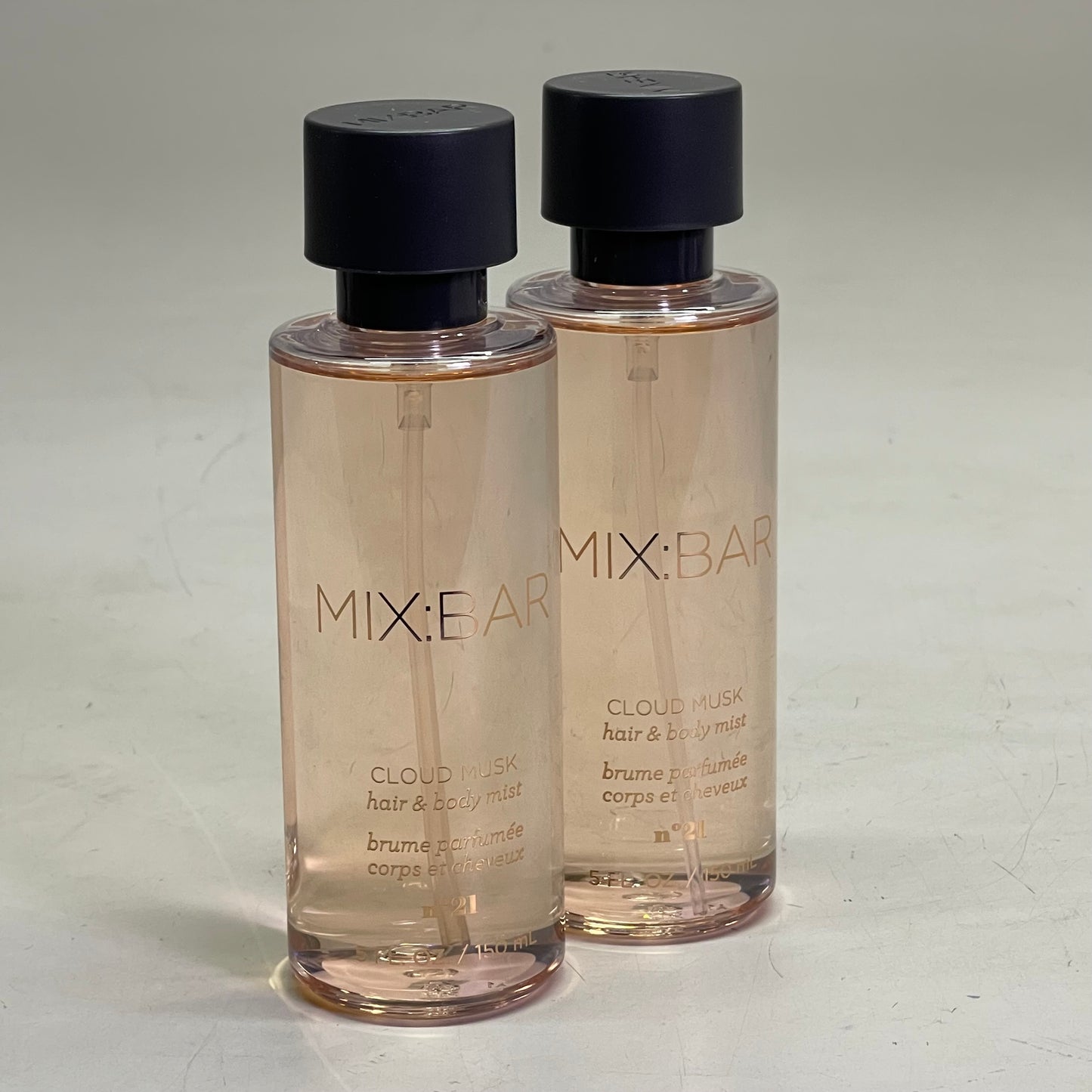 MIX:BAR (2 PACK) Hair & Body Mist Cloud Musk 5 fl oz each Clear 052-05-6812