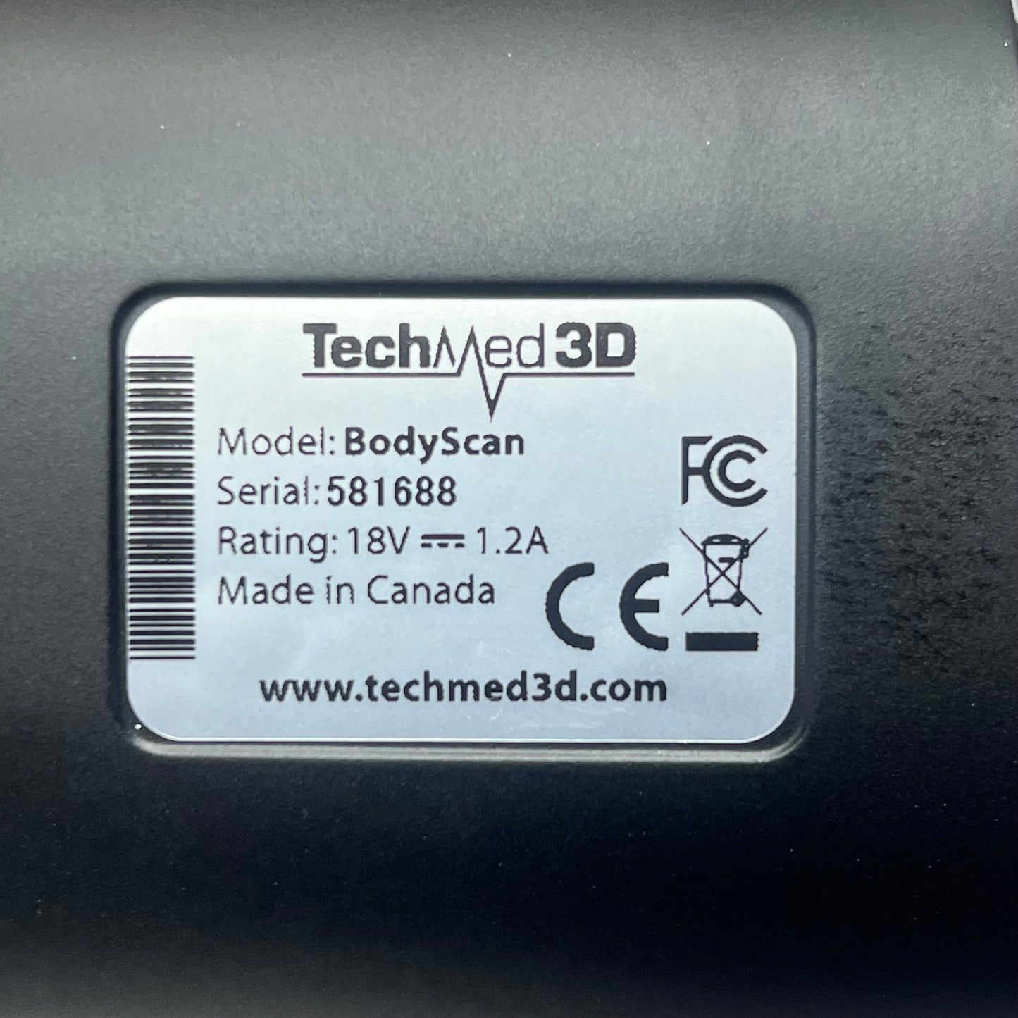 TECH MED Portable High Precision White Light Technology 3D Body Scan Kit 581688