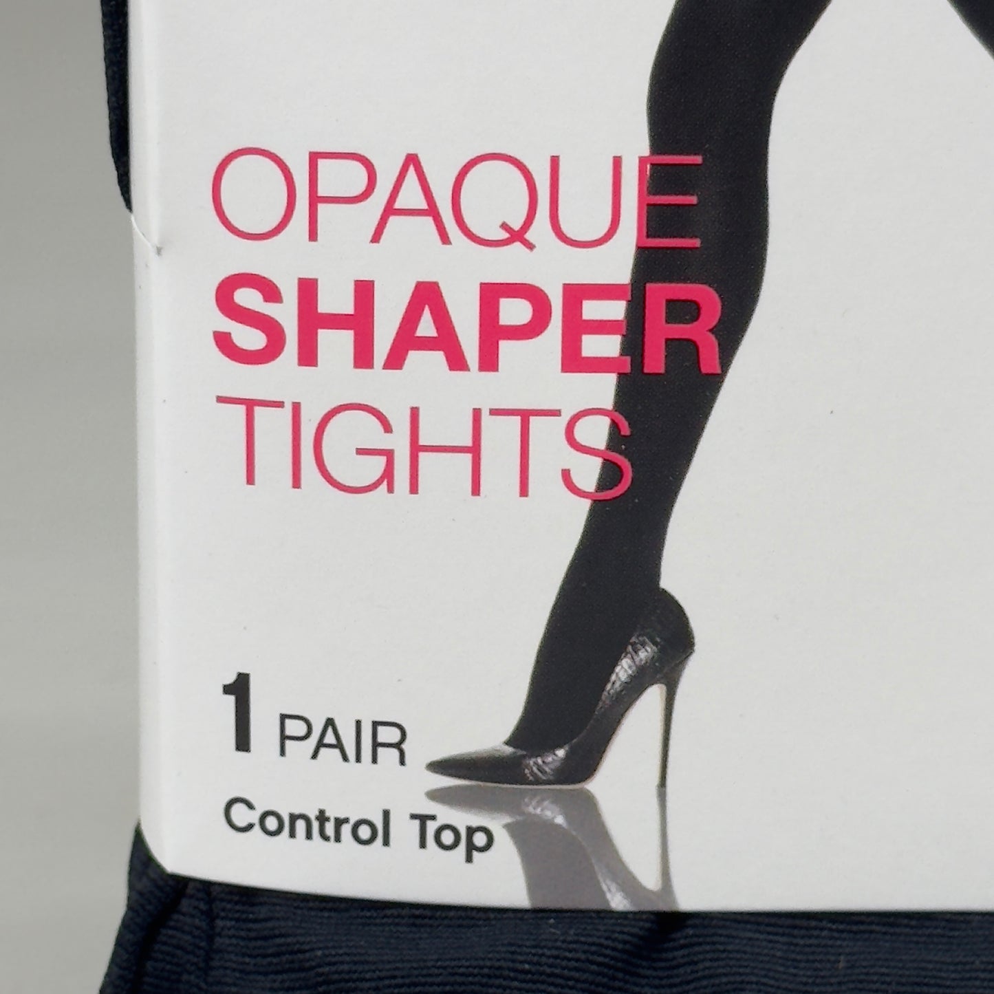 HANES (3 PACK) Essential Opaque Shaper Tights Control Top Women's Sz L/XL Black