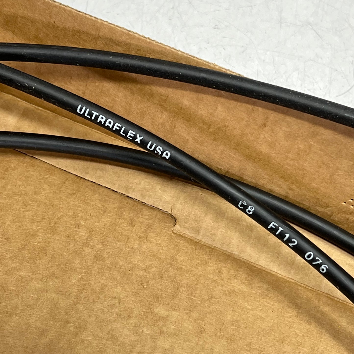 UFLEX Engine Control Cable 3300 Style 3.4” (87 mm) 10-32 UNF Threads Black C8X12