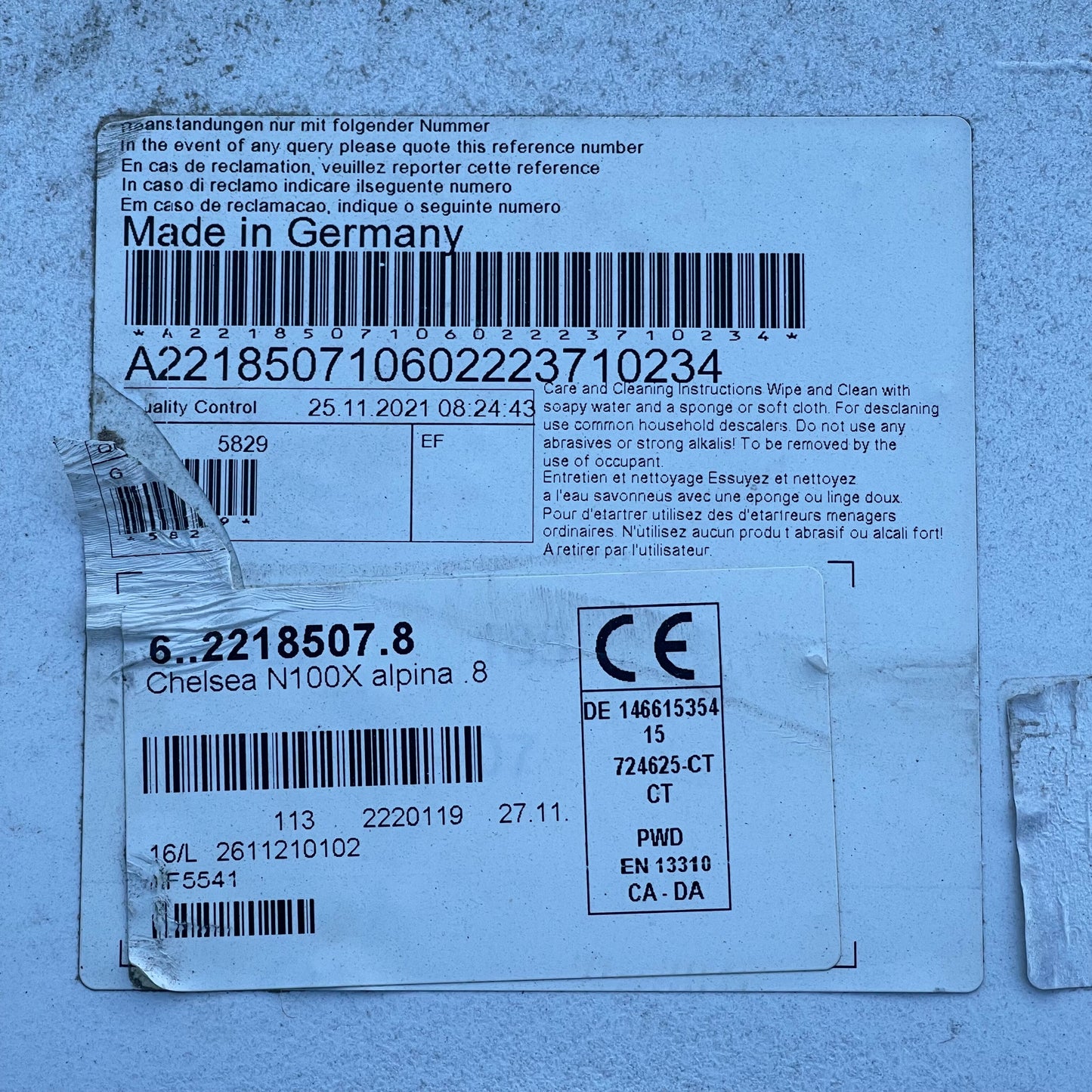 Z@ ELKAY SCHOCK Chelsea N100X Alpina, MADE IN GERMANY (AS-IS)