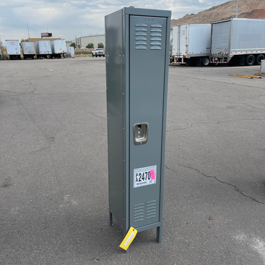 ZA@ HALLOWELL One Wide, Single Tier Locker Grey (AS-IS)(B)