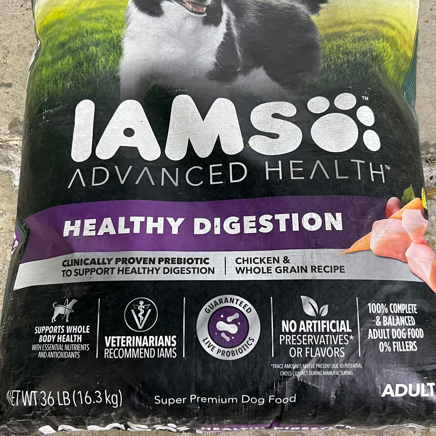 ZA@ IAMS Advanced Healthy Chiken & Whole Grain Recipe 36Lbs BB 01/25 (AS-IS)