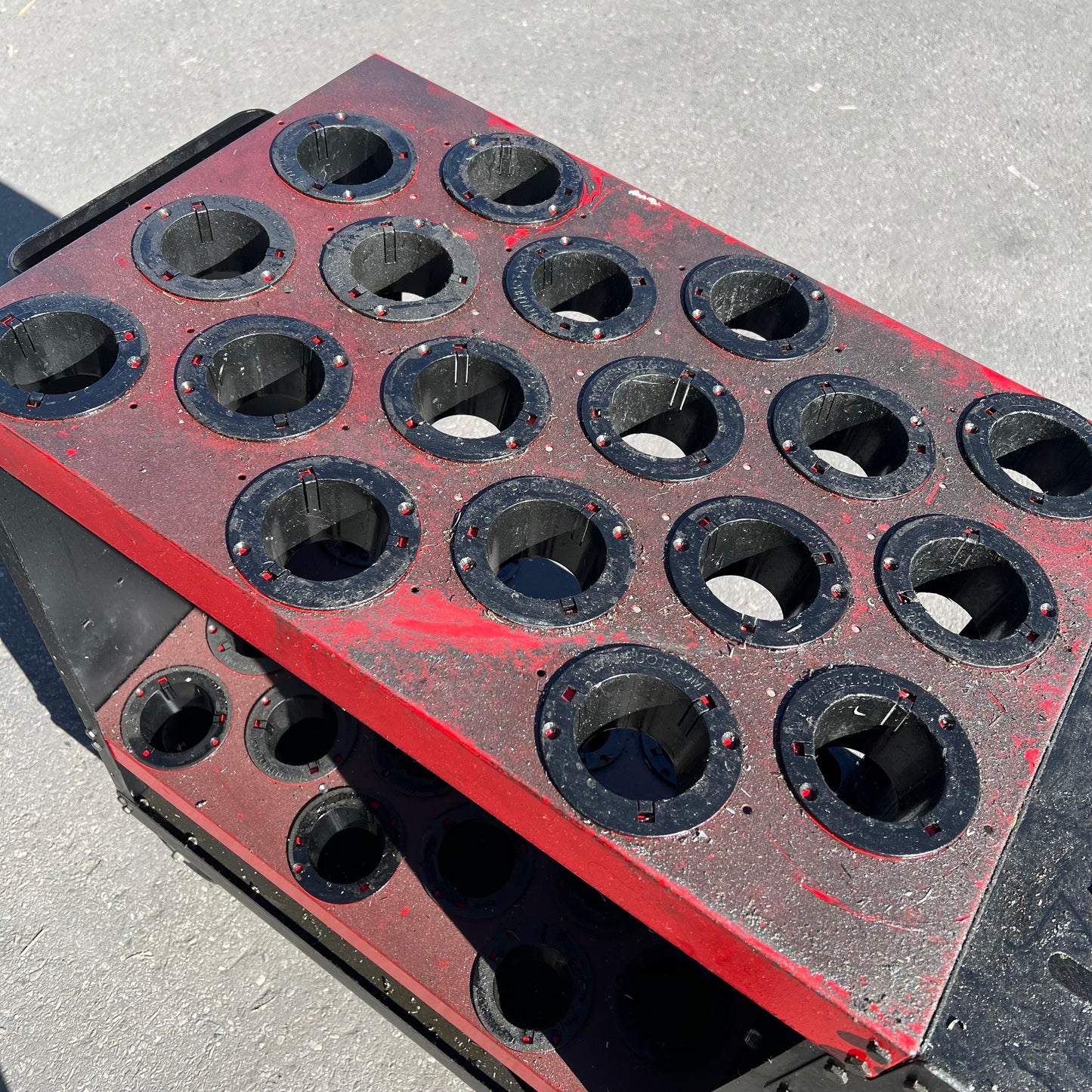 HUOT Tool Scoot Tool Cart For  CAT 40 BT40 NMTB Fits 35 Tools Black/Red (Used)