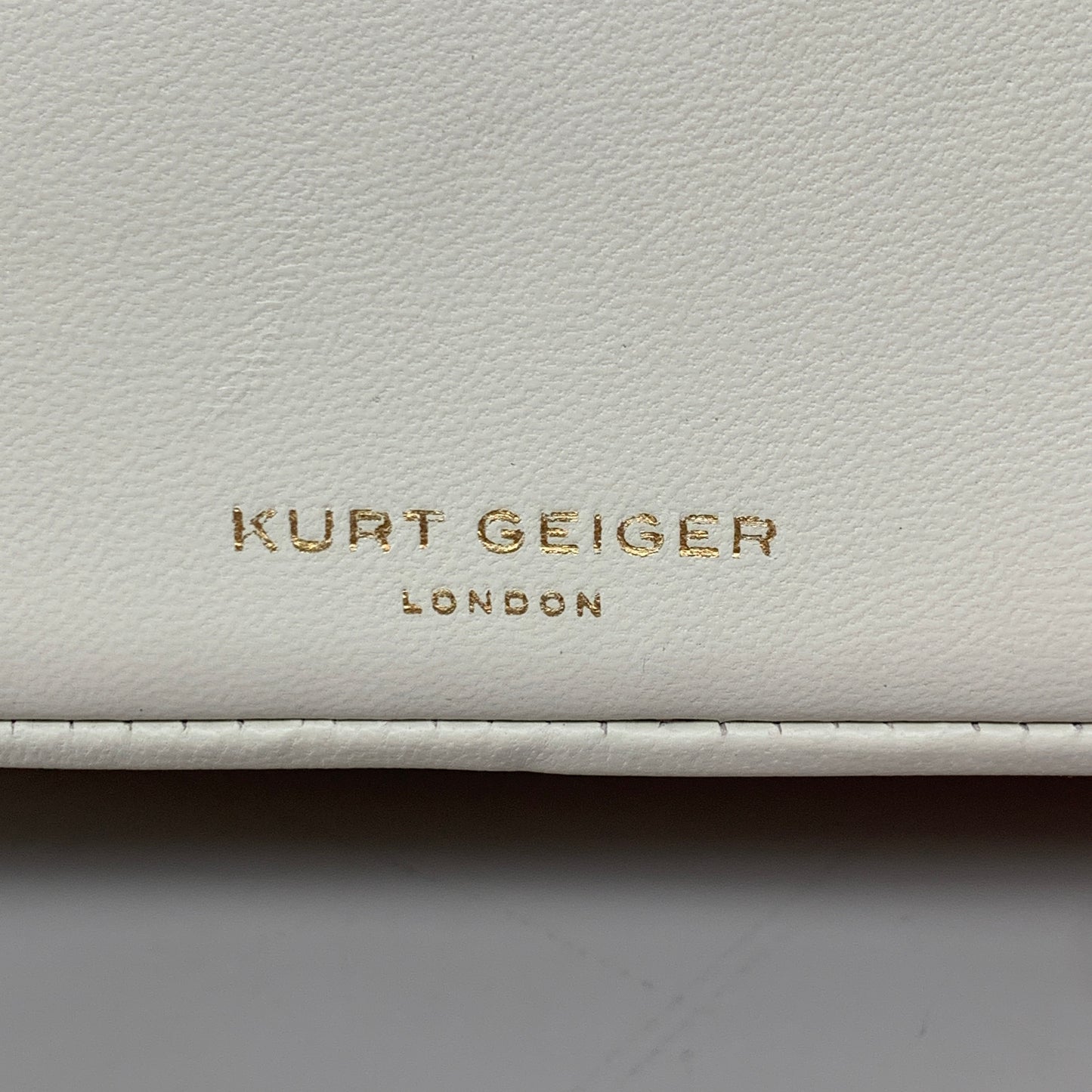 KURT GEIGER Leather Kensington Evil Eye Bag 10.6" x 6.8" Bone 9547841109 New